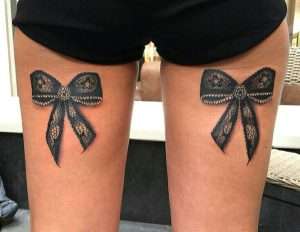 Back of Thigh Bow Tattoo Meaning