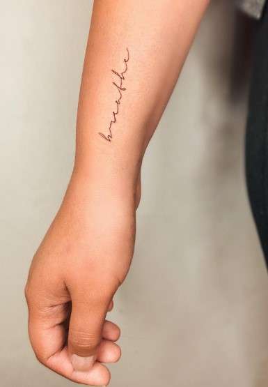 Tattoo of the word 