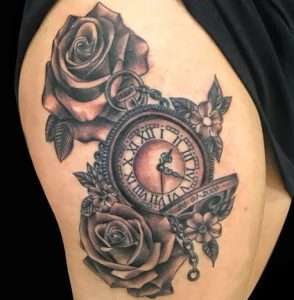 Clock rose tattoo meaning