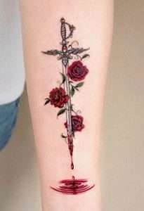 Sword And Rose Tattoo meaning