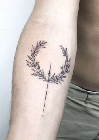 Wreath tattoo design