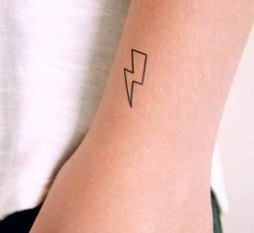 Two Lightning Bolts Tattoo design