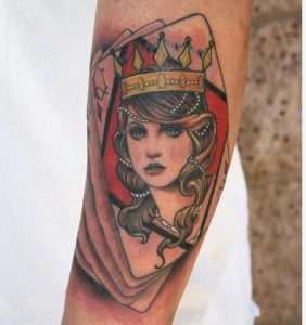 queen of diamonds tattoo