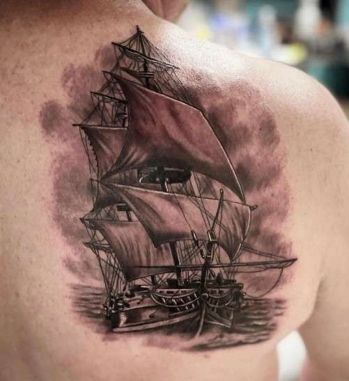 sailboat tattoo