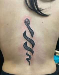 snake spine tattoo design