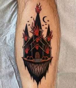 Burning Church Tattoo Meaning