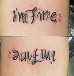 Double Meaning Im Fine Save Me Tattoo Meaning