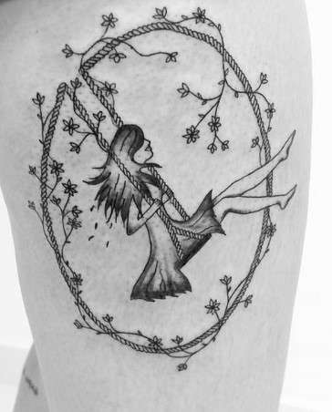 Girl on Swing Tattoo Meaning