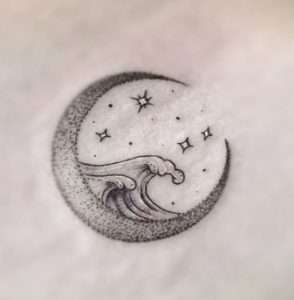 Moon And Waves Tattoo Meaning