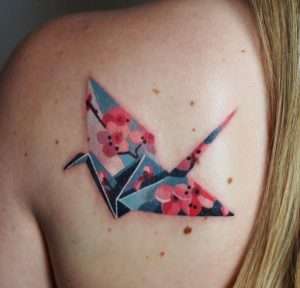 Paper Crane Meaning Tattoo
