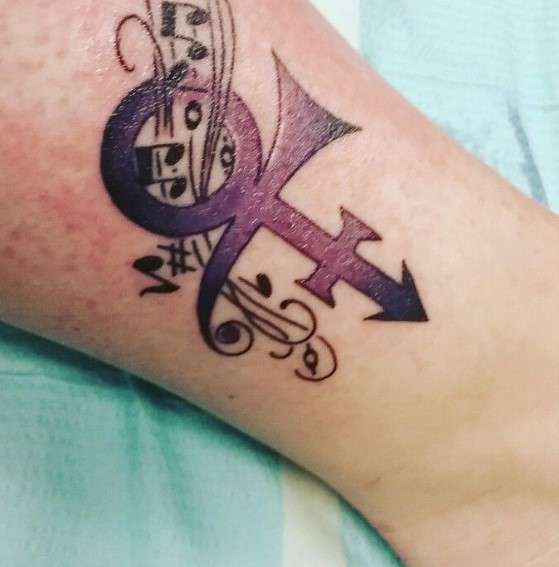 Prince symbol tattoo music note