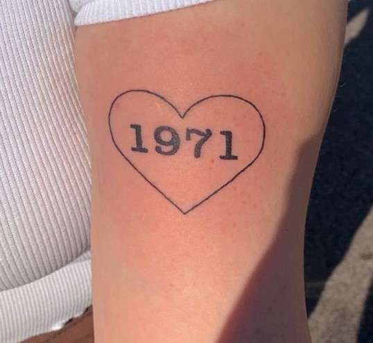 1971 Tattoo on love shape