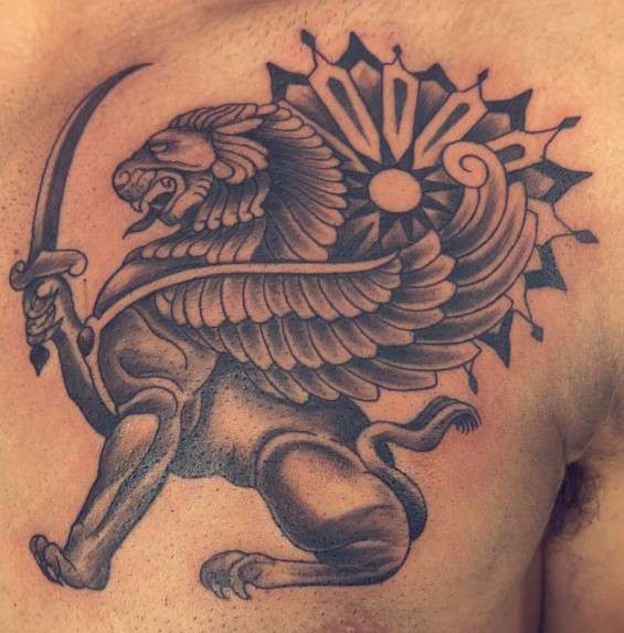 The Lion And Sun Motif persian tattoo meaning