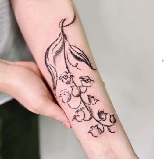 Lily of the Valley Tattoo sketch