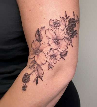 Dogwood Flower Tattoo on arm