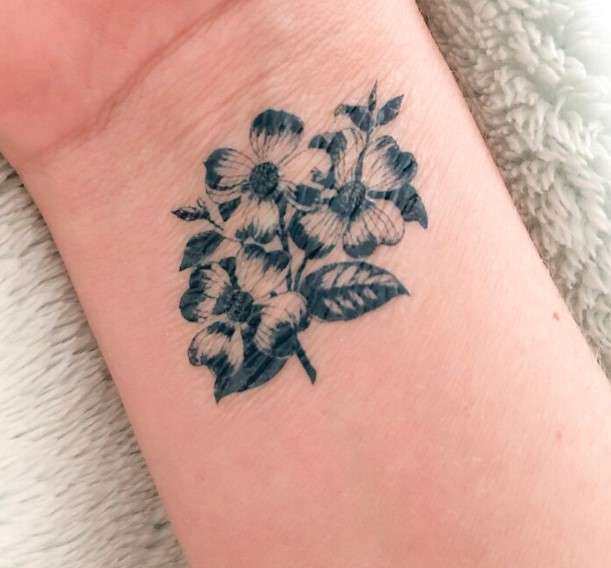Dogwood Flower Tattoo on wrist