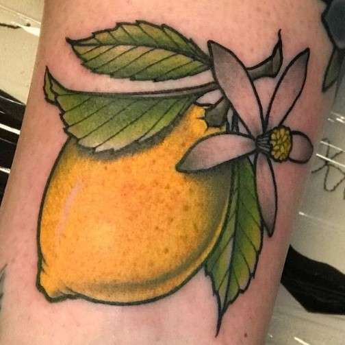 ripe lemon tattoo design