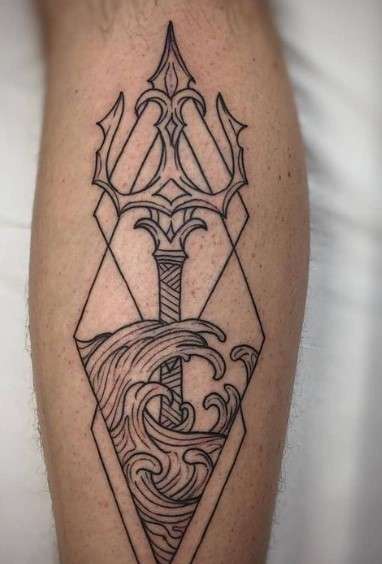 religious trident tattoo