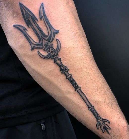 traditional trident tattoo