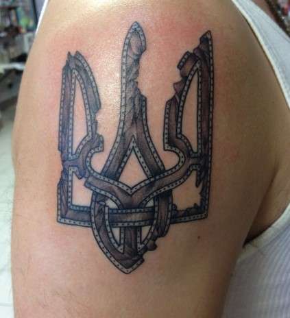 Ukranian trident tattoo design