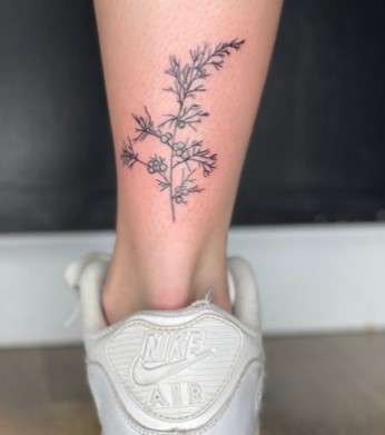 Juniper Tattoo Ideas on foot 