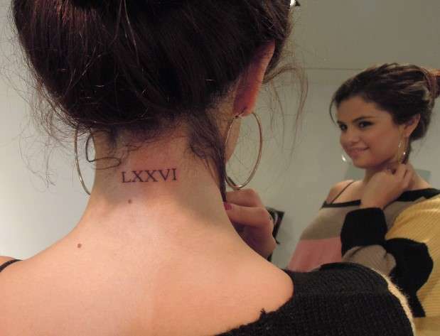 Selena Gomez LXXVI Tattoo Meaning