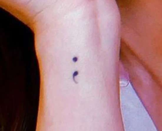 Selena Gomez Semicolon Tattoo Meaning