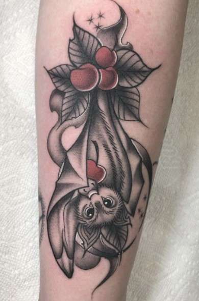 Feminine Bat tattoo cute