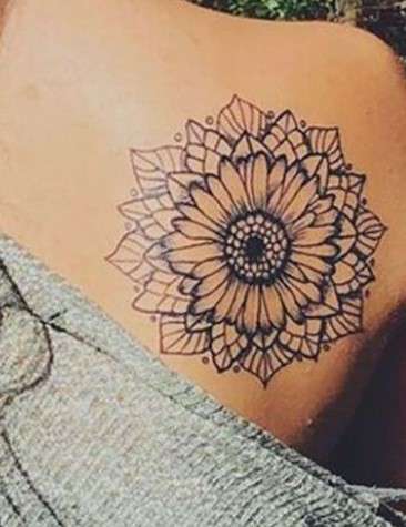 Sunflower Mandala Tattoo designs