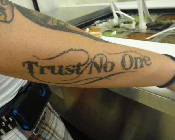 Trust No One Tattoo design