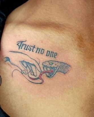 Trust No One Tattoo idea