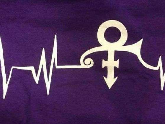 Prince symbol tattoo with a heartbeat
