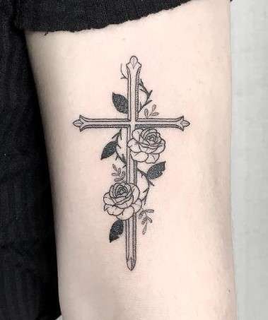 Spiritual  Rose Tattoo