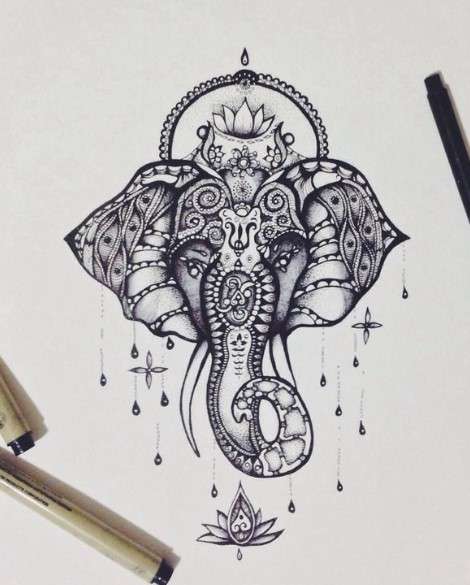 Spiritual Elephant Tattoo Art
