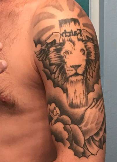 Spiritual  Lion Tattoo design