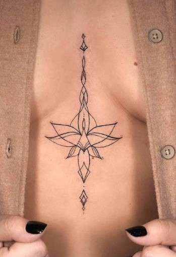 Spiritual Sternum Tattoo design
