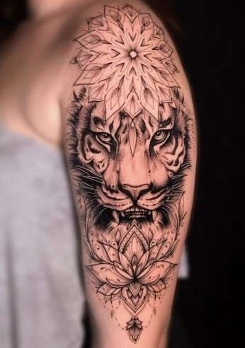 Spiritual Tiger Tattoo design