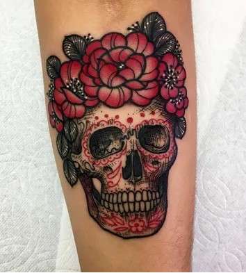 Calavera dia de los muertos tattoo