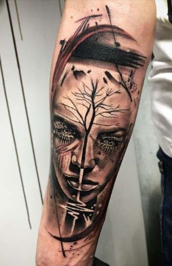 Abstract Surrealism Tattoo