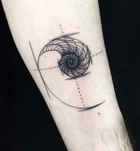 Fibonacci Surrealism Tattoo design