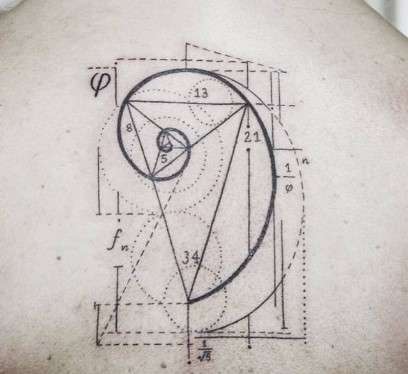 Fibonacci Surrealism Tattoo