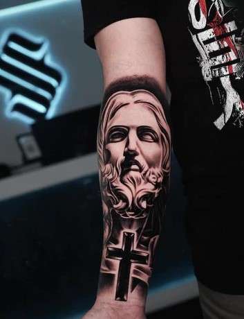 Surrealism Tattoos Holy Death Jesus
