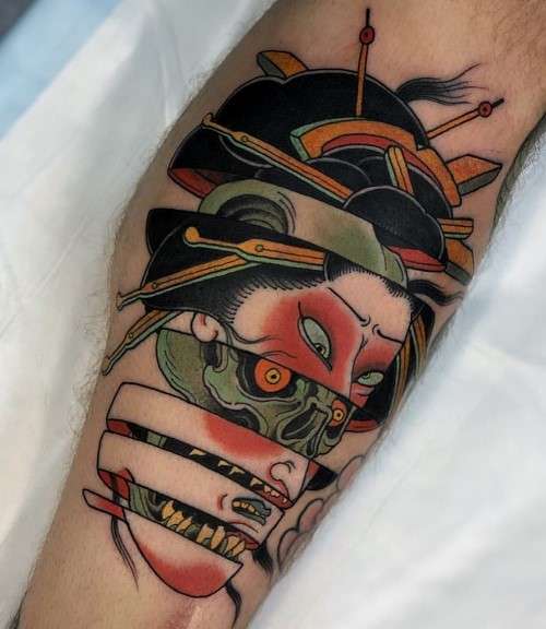 Japanese Surrealism Tattoo design