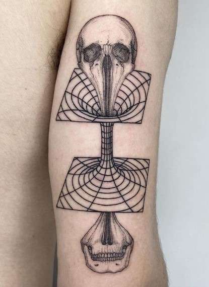 Geometric Surrealism Tattoo