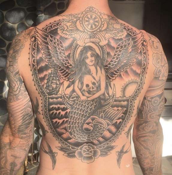 Adam Levine's Back Tattoo