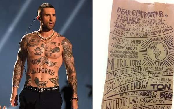 Adam Levine Tattoos Chipotle Meme