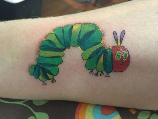 Very hungry caterpillar tattoo
