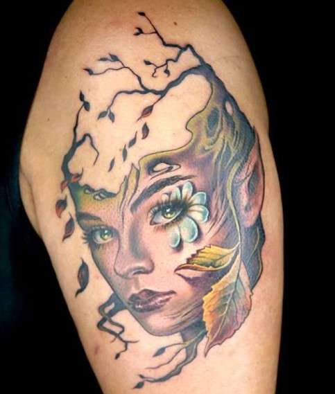 Surrealism Woman tattoo
