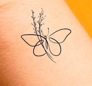 simple Whimsical butterfly tattoo