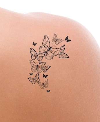 Whimsical butterfly tattoo
